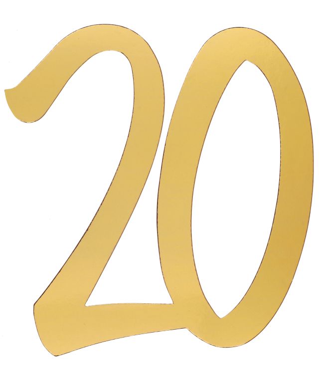 Guld deko tal, 20 år