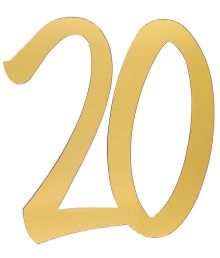 Guld deko tal, 20 år