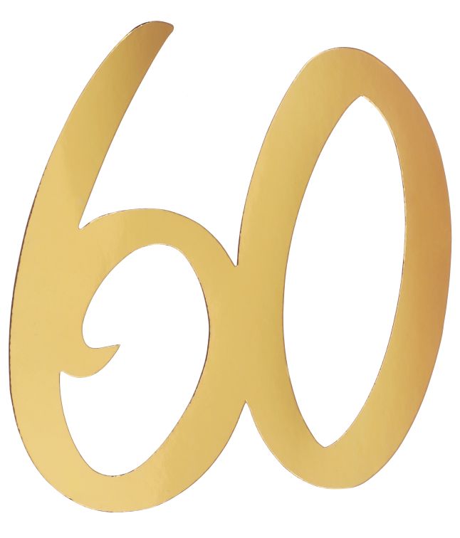  Guld deko tal, 60 år 