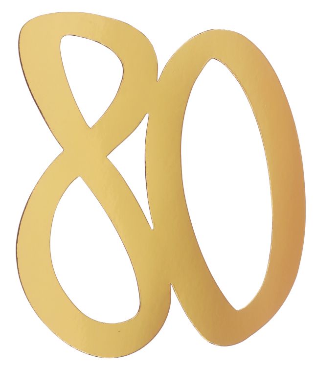  Guld deko tal, 80 år 
