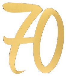 Guld deko tal, 70 år