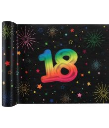 Sort og regnbue bordløber, 18 år