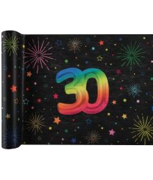 Sort og regnbue bordløber, 30 år