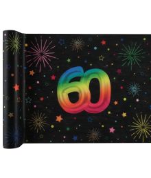 Sort og regnbue bordløber, 60 år