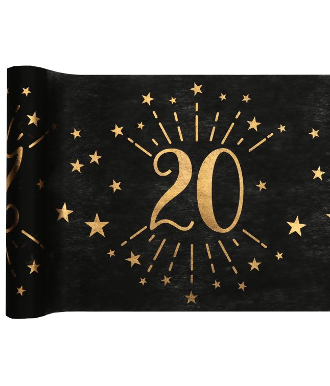 Sort og guld bordløber, 20 år