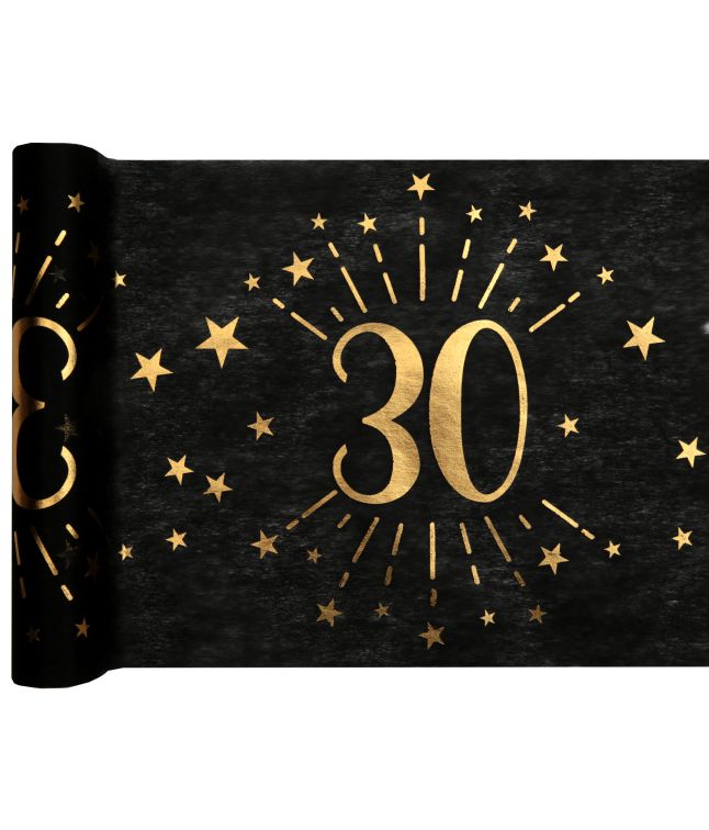 Sort og guld bordløber, 30 år