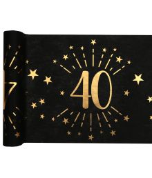 Sort og guld bordløber, 40 år