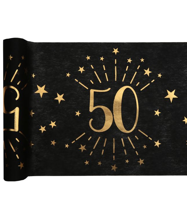 Sort og guld bordløber, 50 år