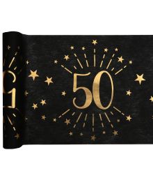 Sort og guld bordløber, 50 år