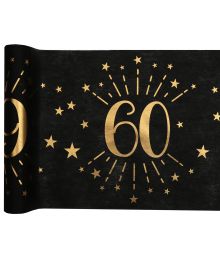  Sort og guld bordløber, 60 år 