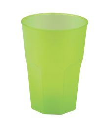 Lime plast drikkeglas 420ml, 6 stk