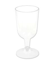 Klare plastik vinglas, 6 stk