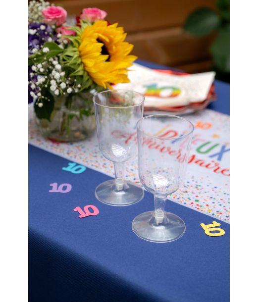 Klare plastik vinglas, 6 stk