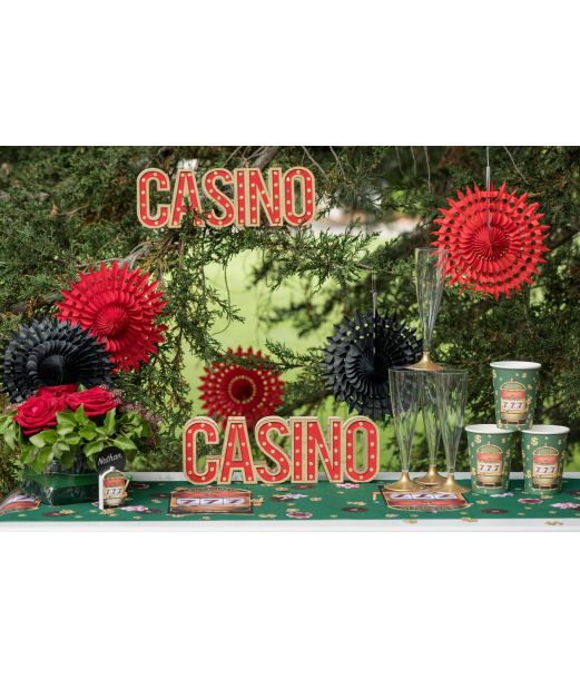 Casino træskilt med LED lys