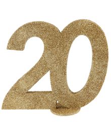 Borddekoration i guld glimmer, 20 år