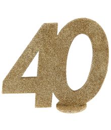 Borddekoration i guld glimmer, 40 år