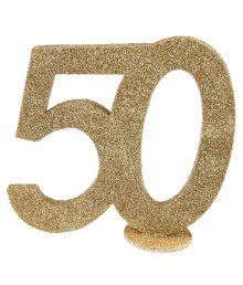 Borddekoration med guld glimmer, 50 år