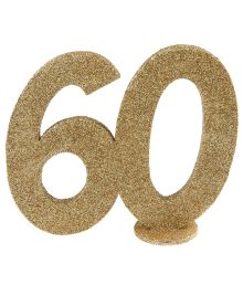 Borddekoration med guld glimmer, 60 år