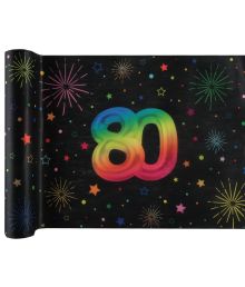 Sort og regnbue bordløber, 80 år