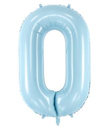 Lyseblå tal folieballon 0, 86 cm