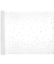 Bordløber med hvide hjerter, 48 cm x 3 m