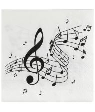 Servietter med noder, 33 x 33 cm