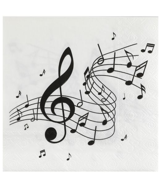 Servietter med noder, 33 x 33 cm