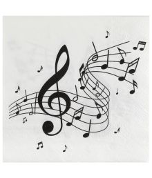 Servietter med noder, 33 x 33 cm