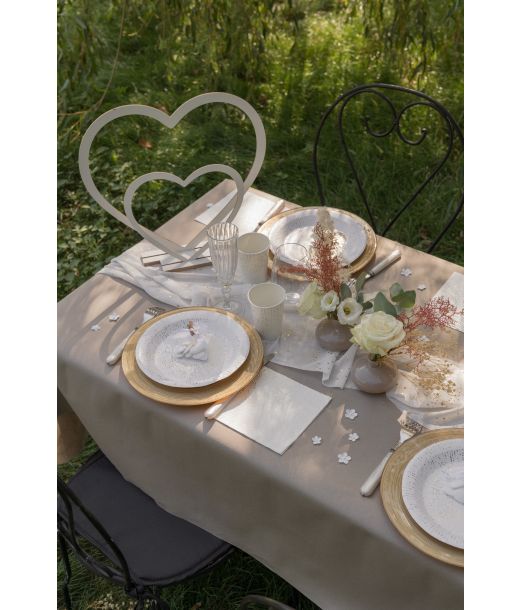 Hvidt dekorationshjerte, 25 cm