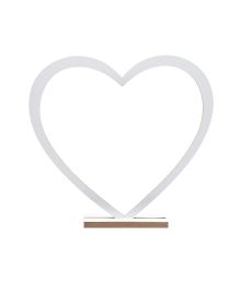 Hvidt dekorationshjerte, 25 cm