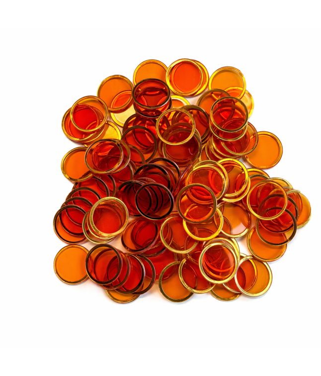 Orange magnetbrikker, 100 stk