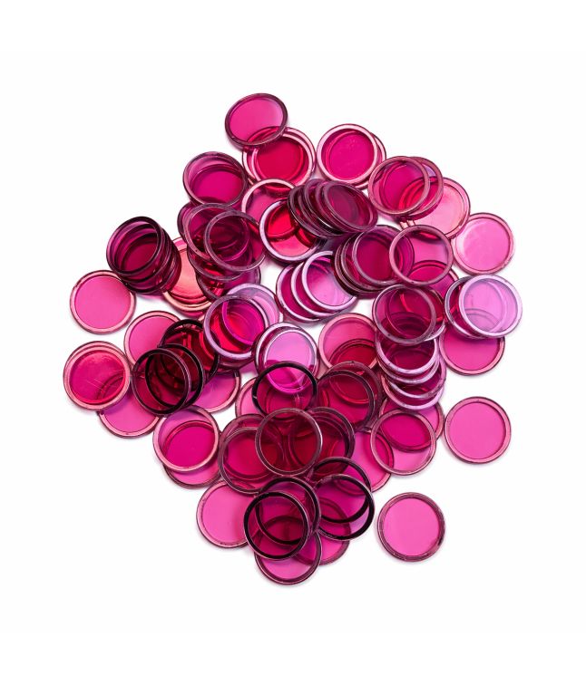 Magenta magnetbrikker, 100 stk