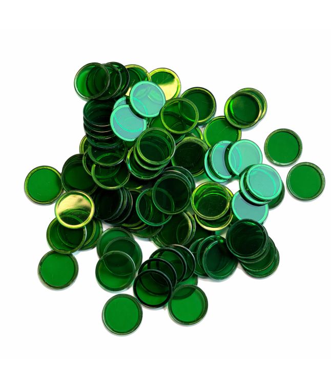 Grønne magnetbrikker, 100 stk