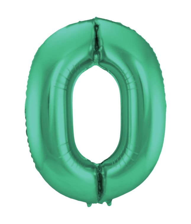 Grøn tal folieballon 0, 86 cm