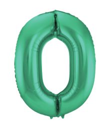 Grøn tal folieballon 0, 86 cm