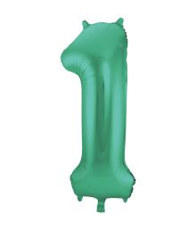 Grøn tal folieballon 1, 86 cm