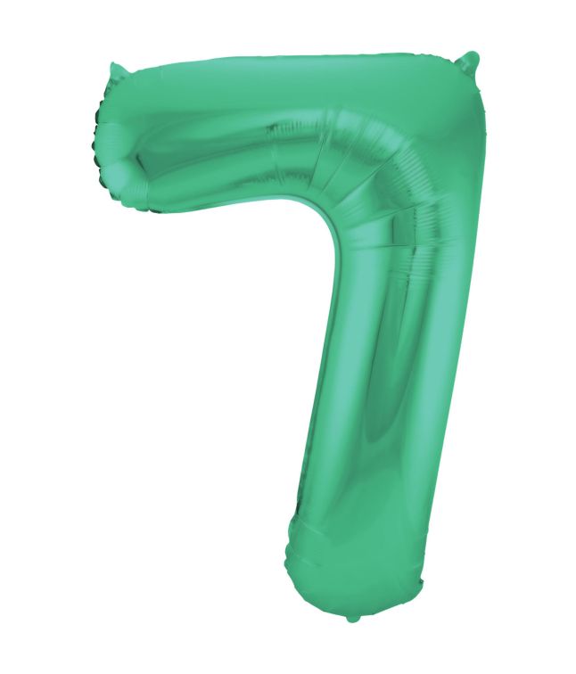 Grøn tal folieballon 7, 86 cm