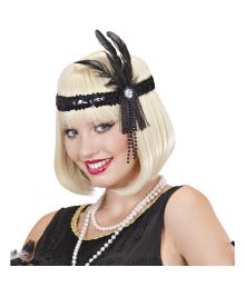 Sort paillet hårbånd