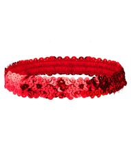 Rød paillet hårbånd 