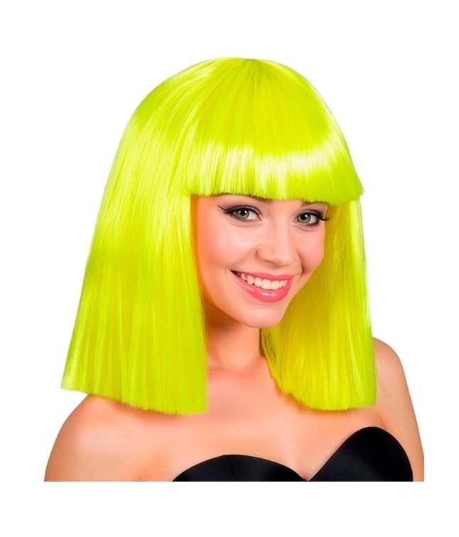 Neon gul showgirl paryk