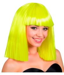 Neon gul showgirl paryk