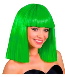 Neon grøn showgirl paryk