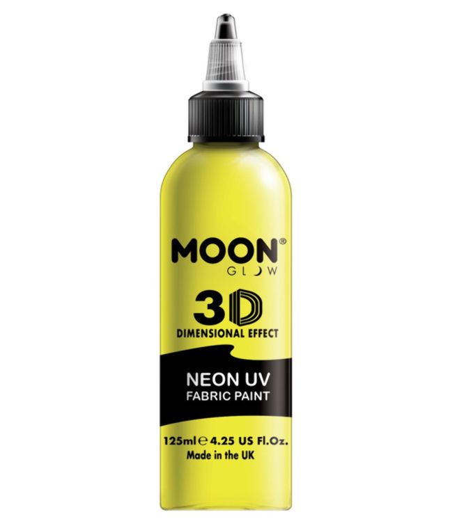 Neon gul UV stofmaling, 125 ml