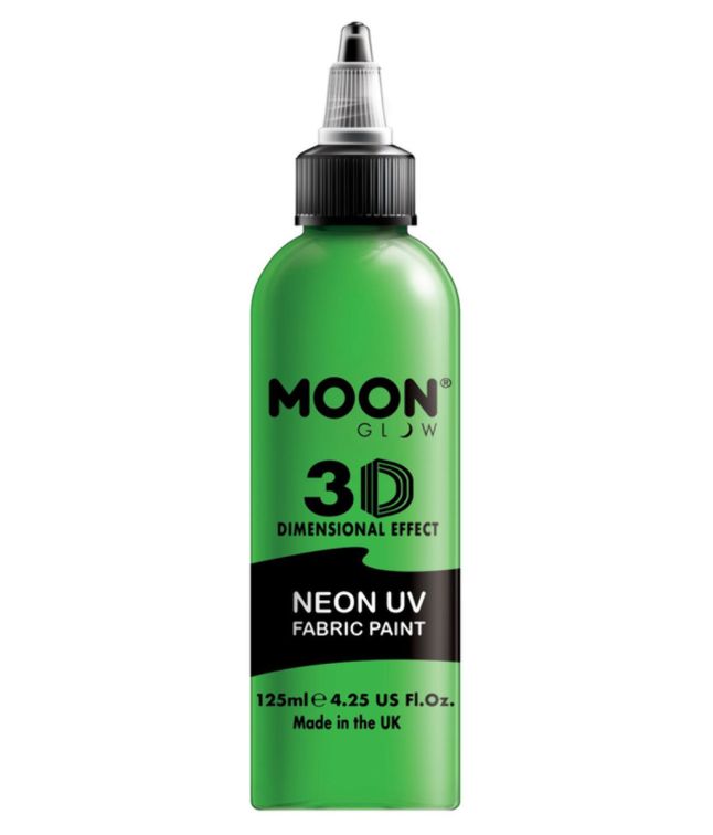 Neon grøn UV stofmaling, 125 ml