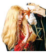 Langhåret blond hekseparyk, Morgana