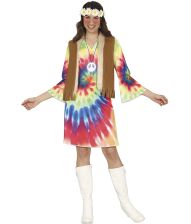 Tie dye hippiekjole