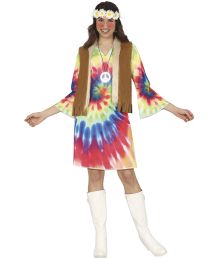 Tie dye hippiekjole