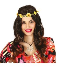 Hippie paryk med blomster