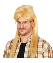 Blond 80er mullet paryk