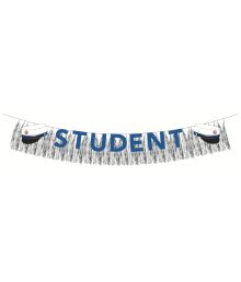Blå student guirlande med frynser